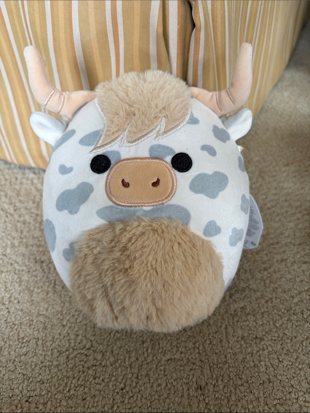 Squishmallows Gray and Cream Cow Plush